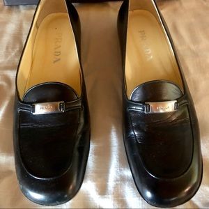 Prada Black Loafers - size 39 1/2